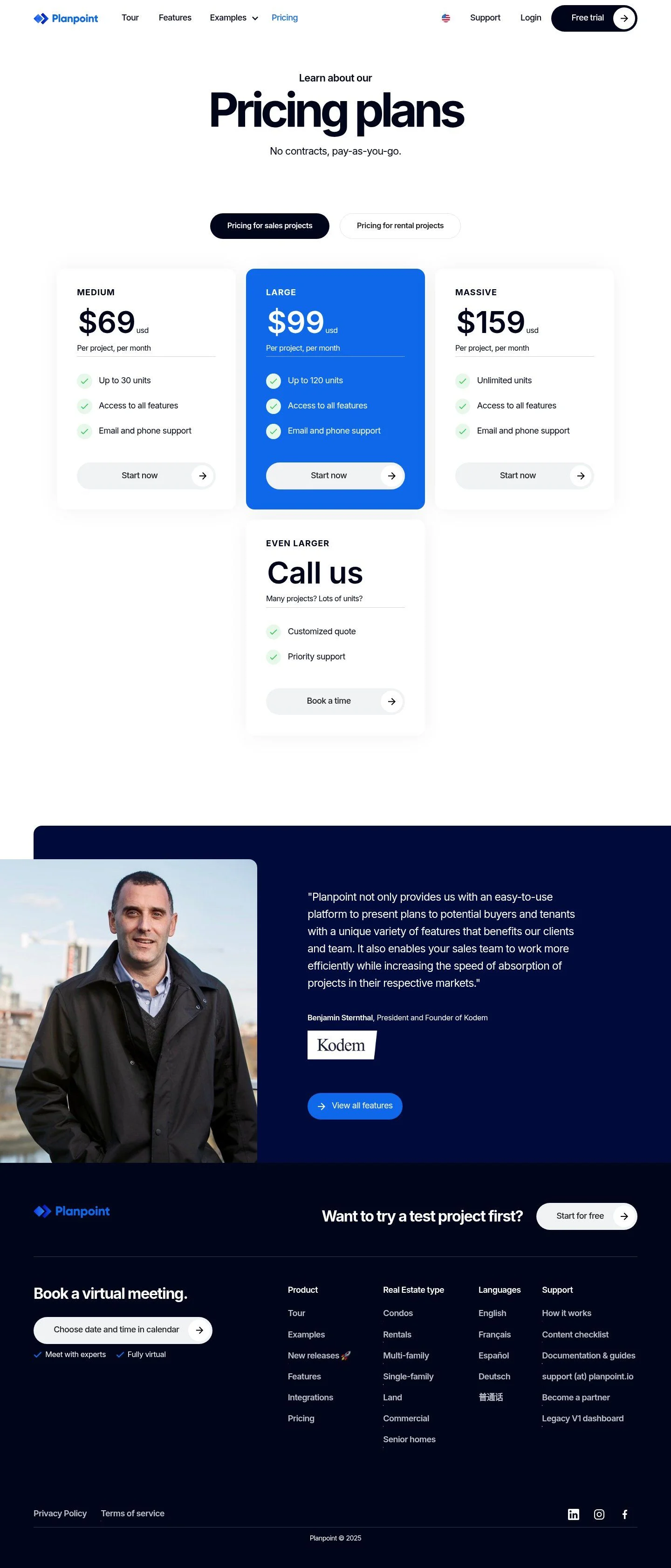 Link to pricing page details