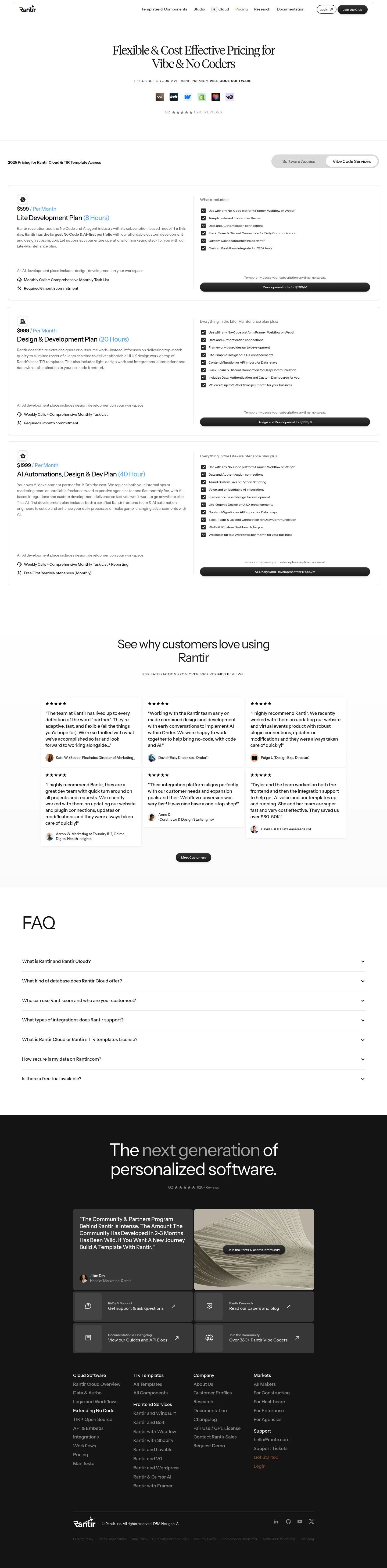 Link to pricing page details
