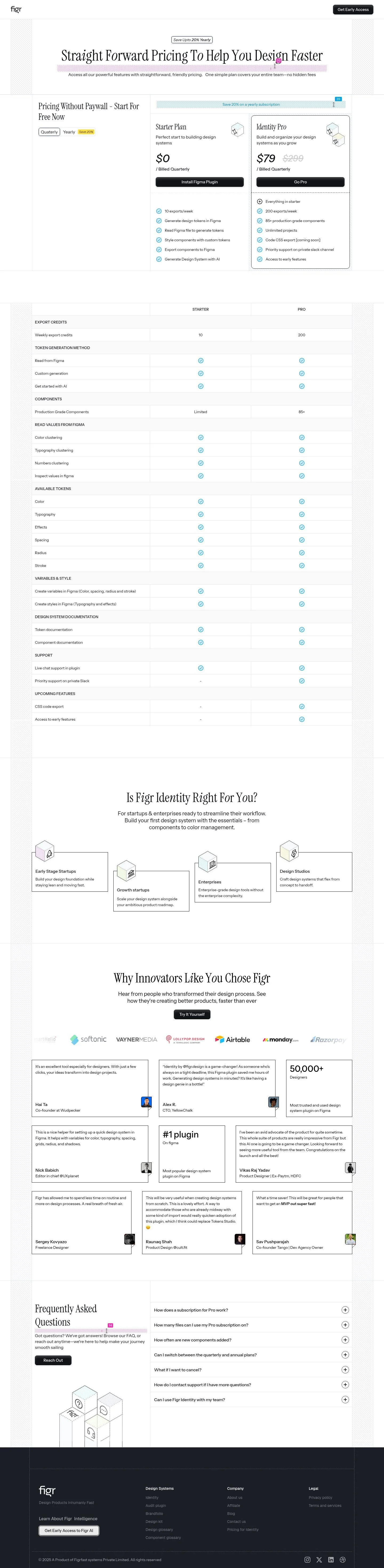 Link to pricing page details