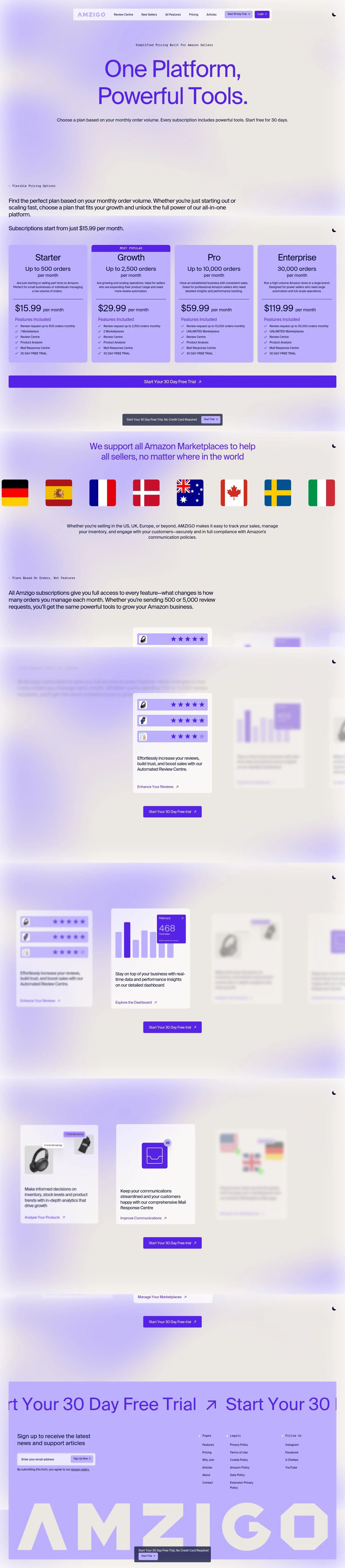 Link to pricing page details