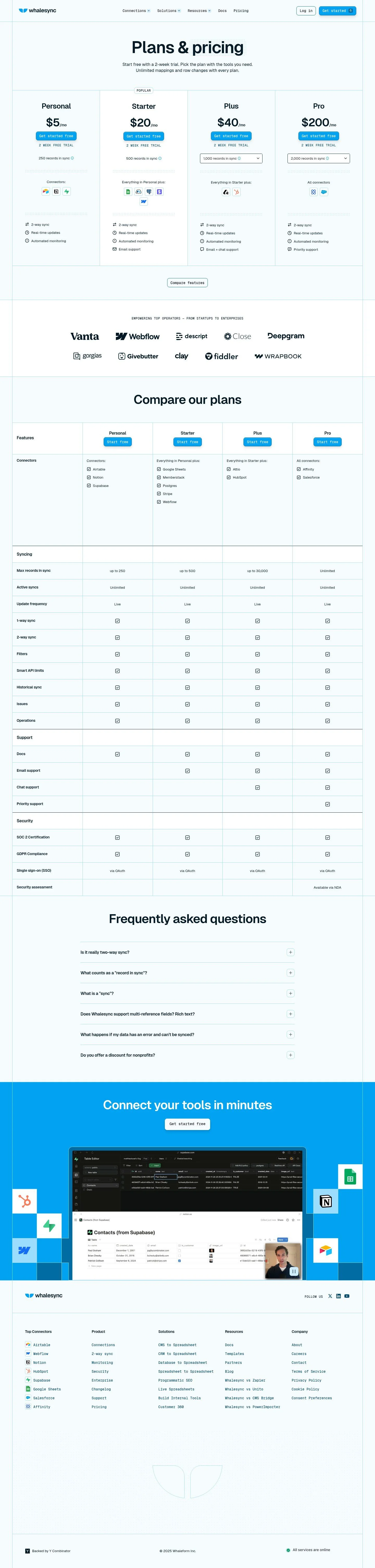 Link to pricing page details