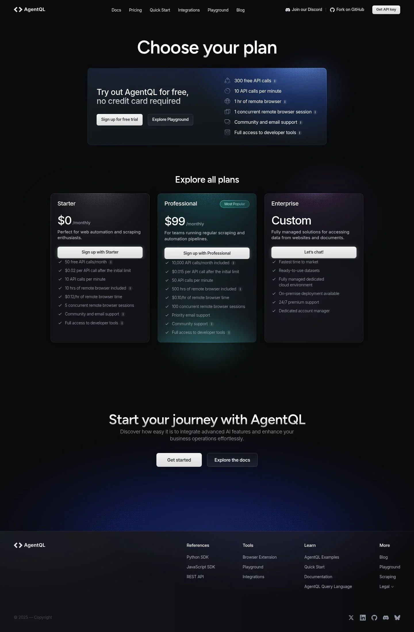 Link to pricing page details
