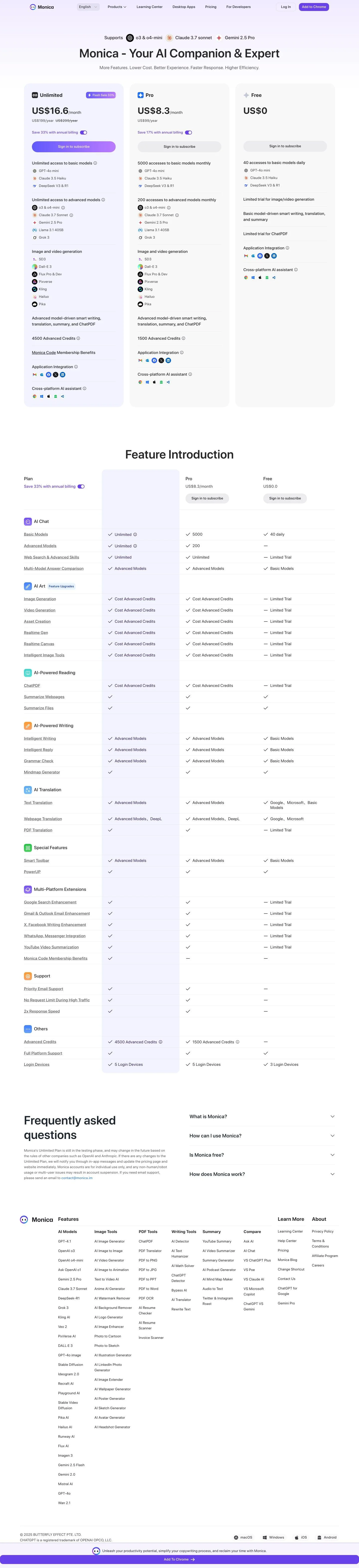Link to pricing page details