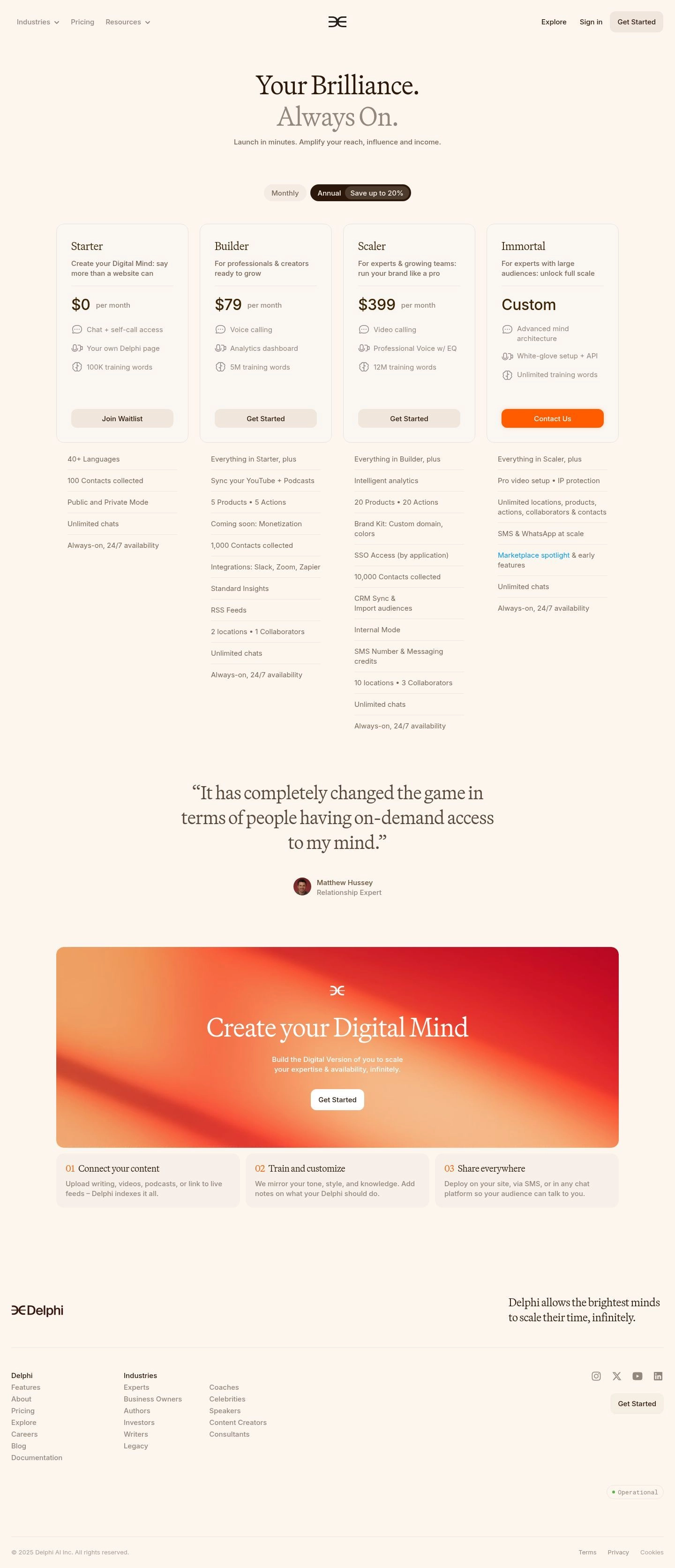 Link to pricing page details
