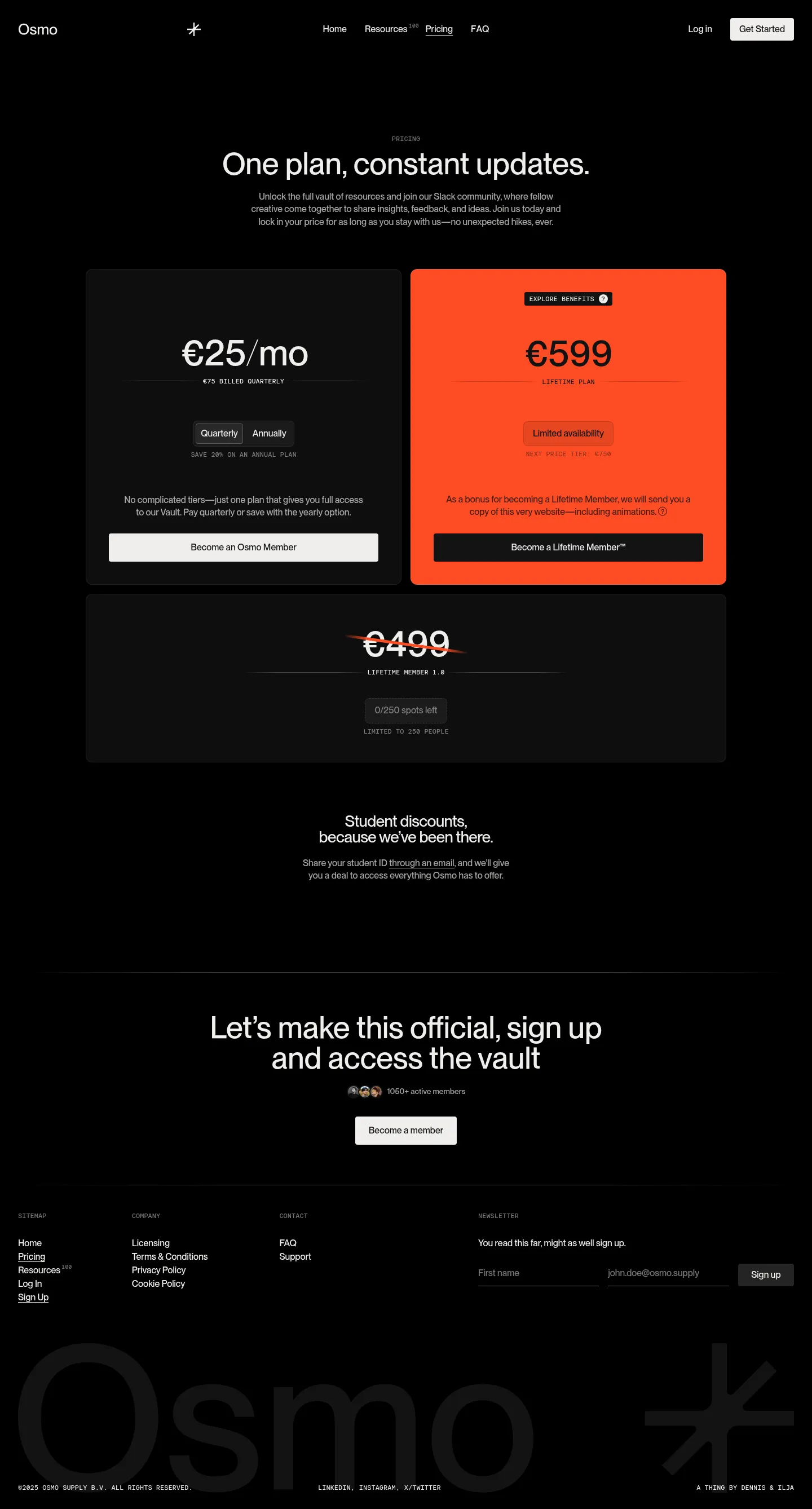 Link to pricing page details