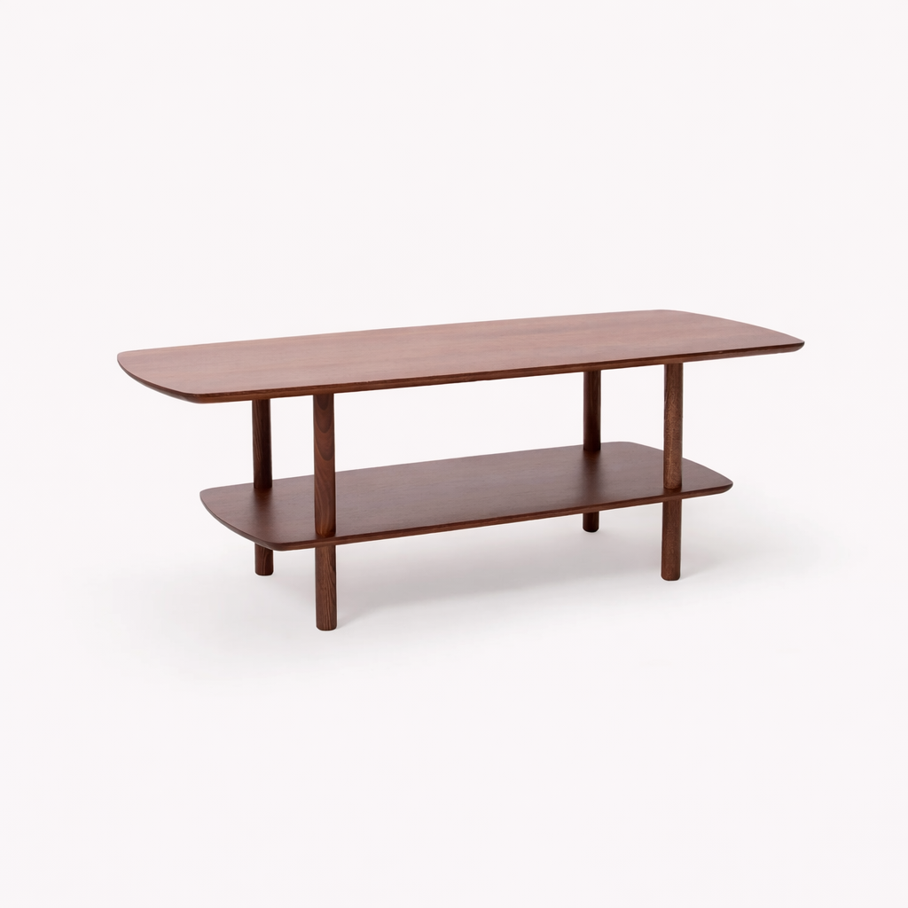 A tiered rectangular coffee table against a white background.