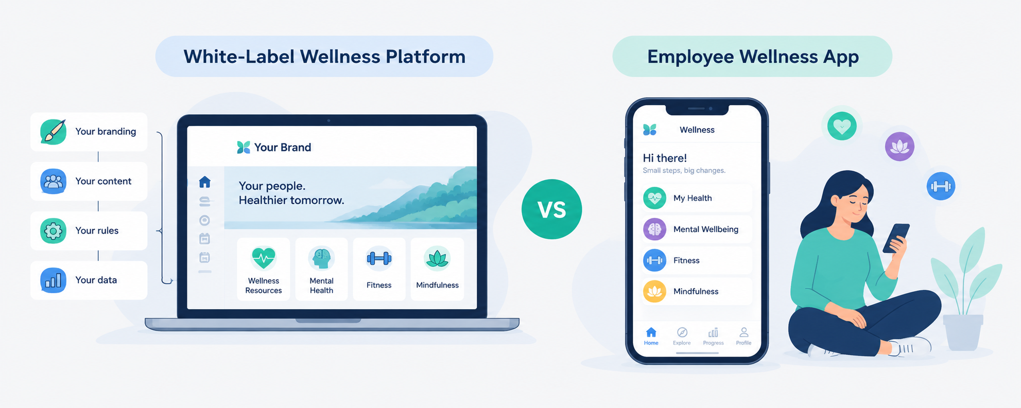 white-label wellness platform vs employee wellness app