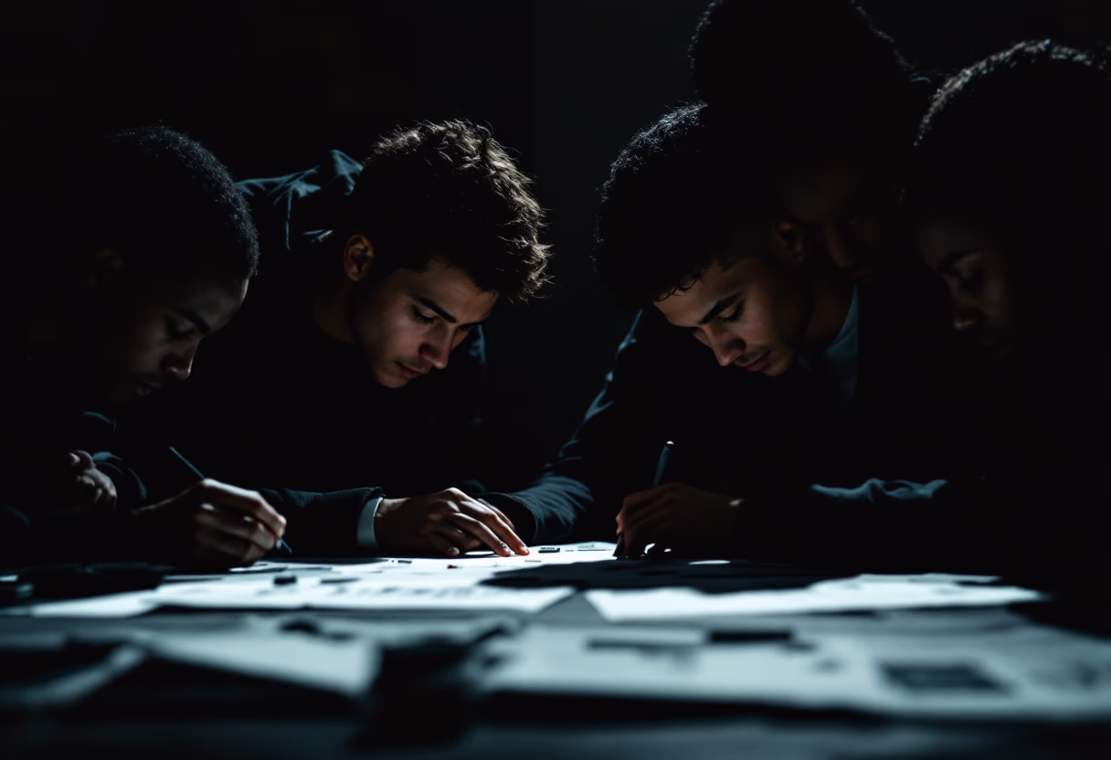 image of students collaborating on a project (for a edtech)