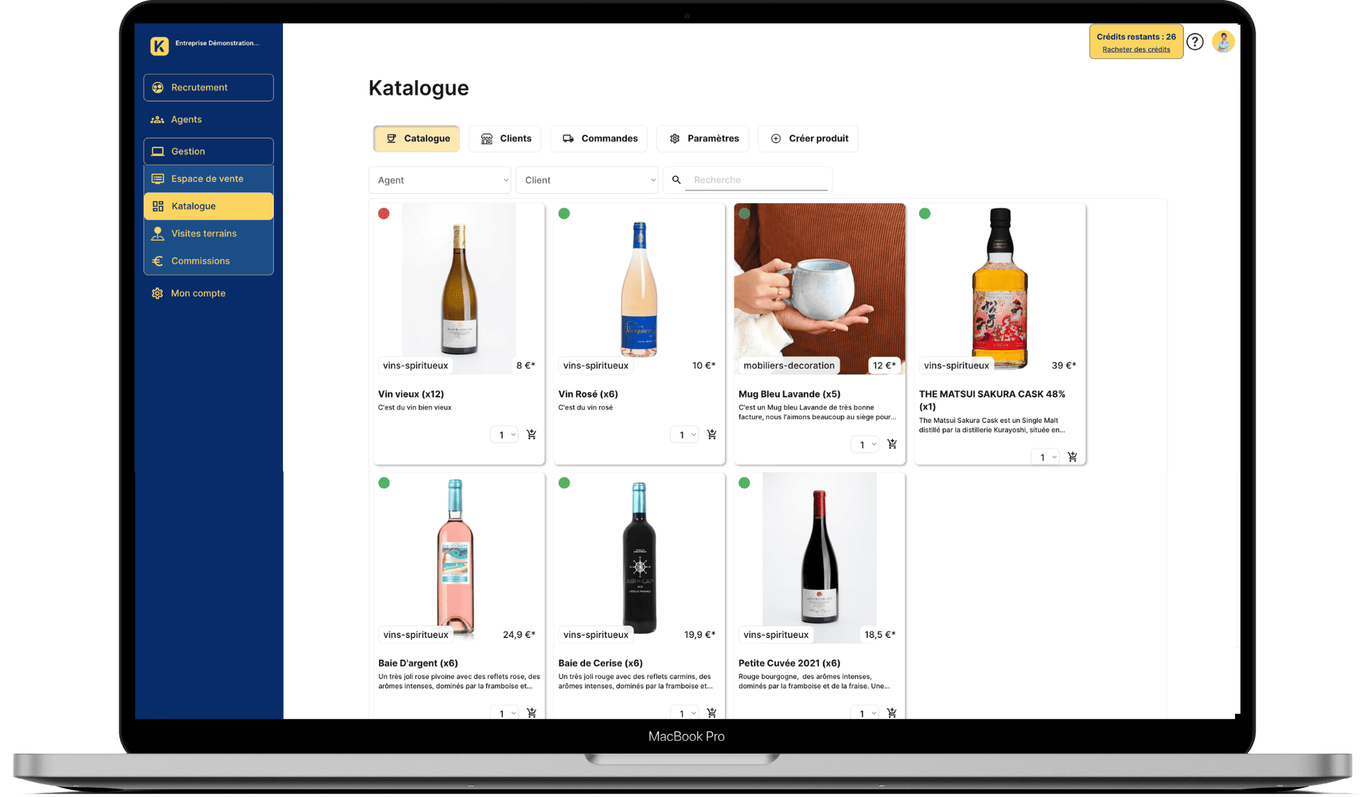 visuel de la page Catalogue de la gestion des agents commerciaux indépendants
