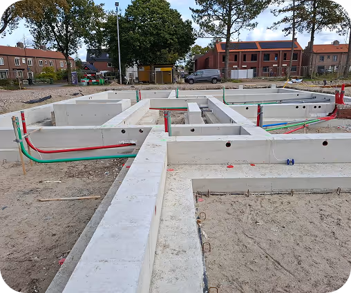 Eindresultaat van een fundering door koster betonwerken