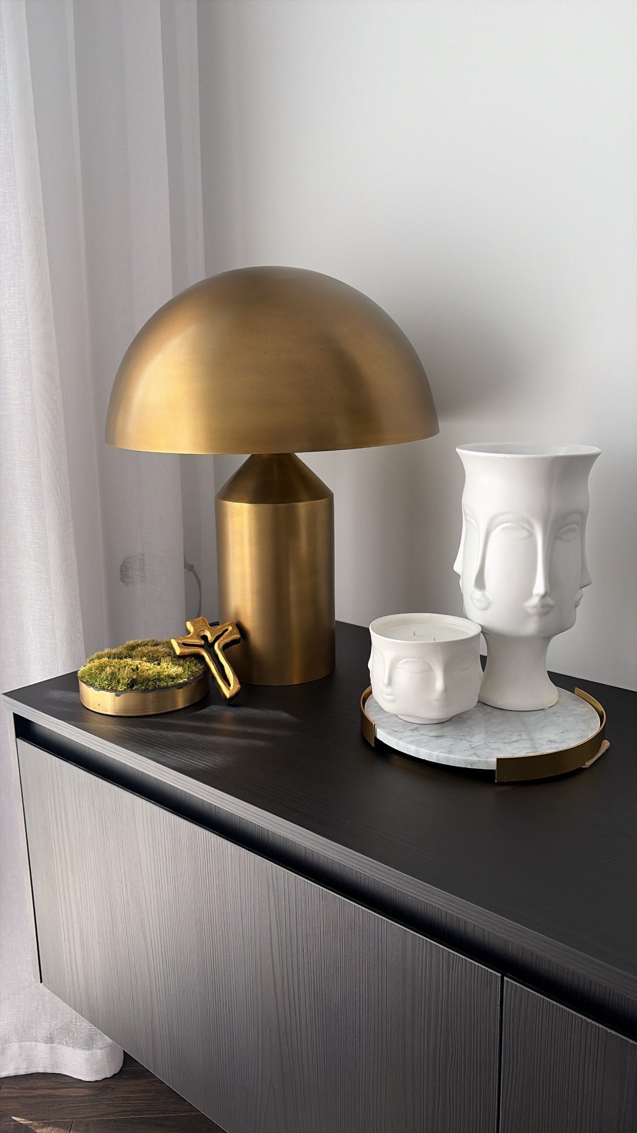 Clean dining area with polished surfaces.