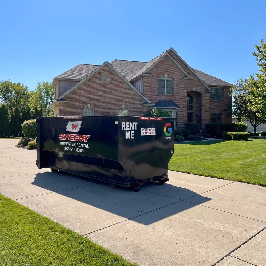 Speedy Dumpster in the street