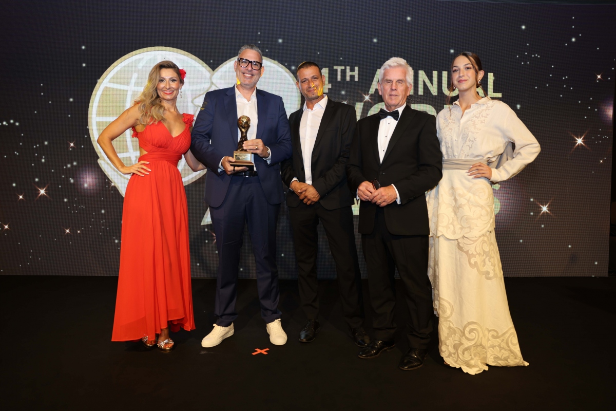 The Fetcherr team holding the coveted Best Travel Tech Startup Award 2024