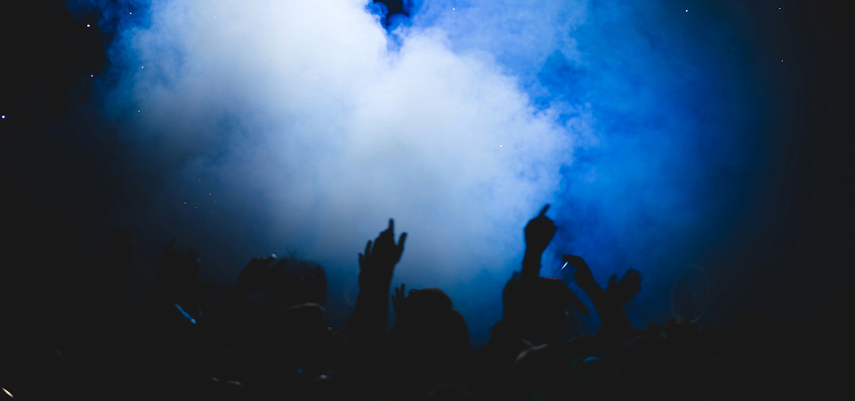 crowd dancing to a concert