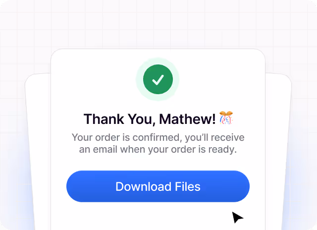thank you page feature fo filemonk