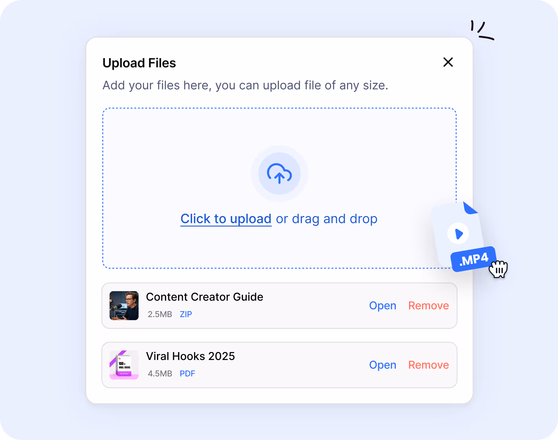 Image showing how to upload files into filemonk