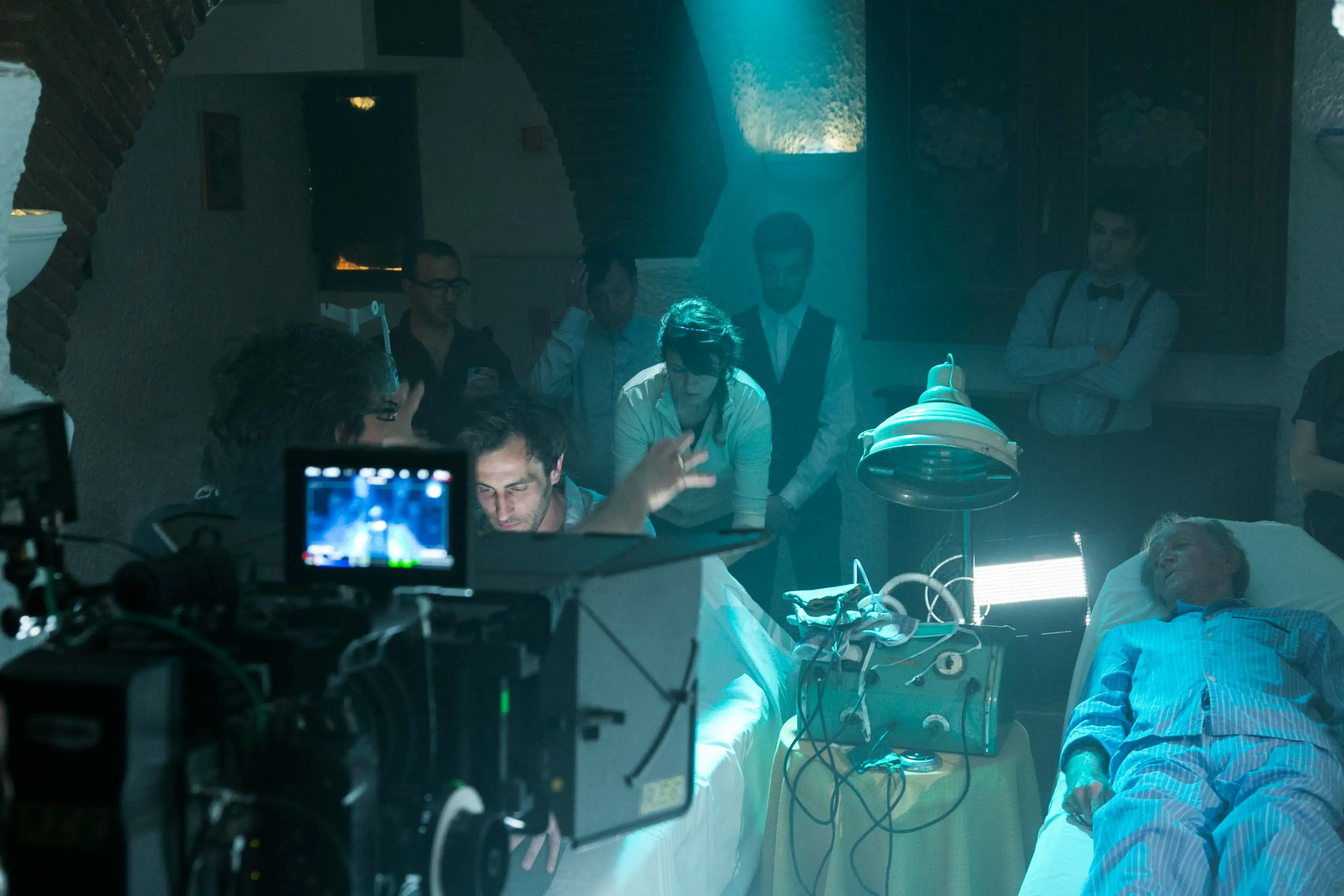 students on set , the set is an operating room