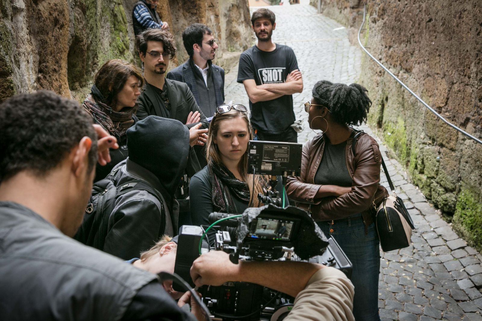 Students on set 