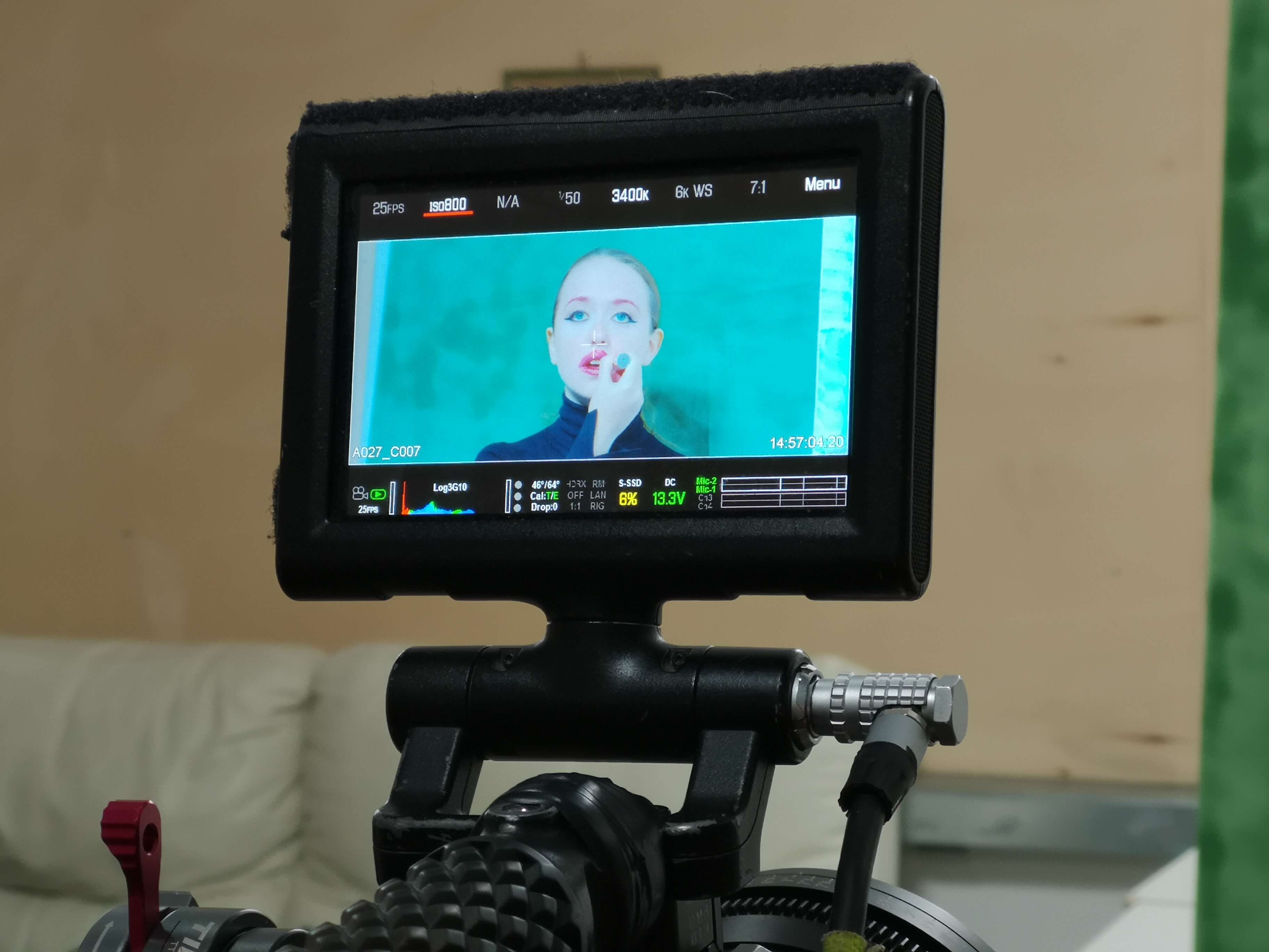 Actor on a monitor 