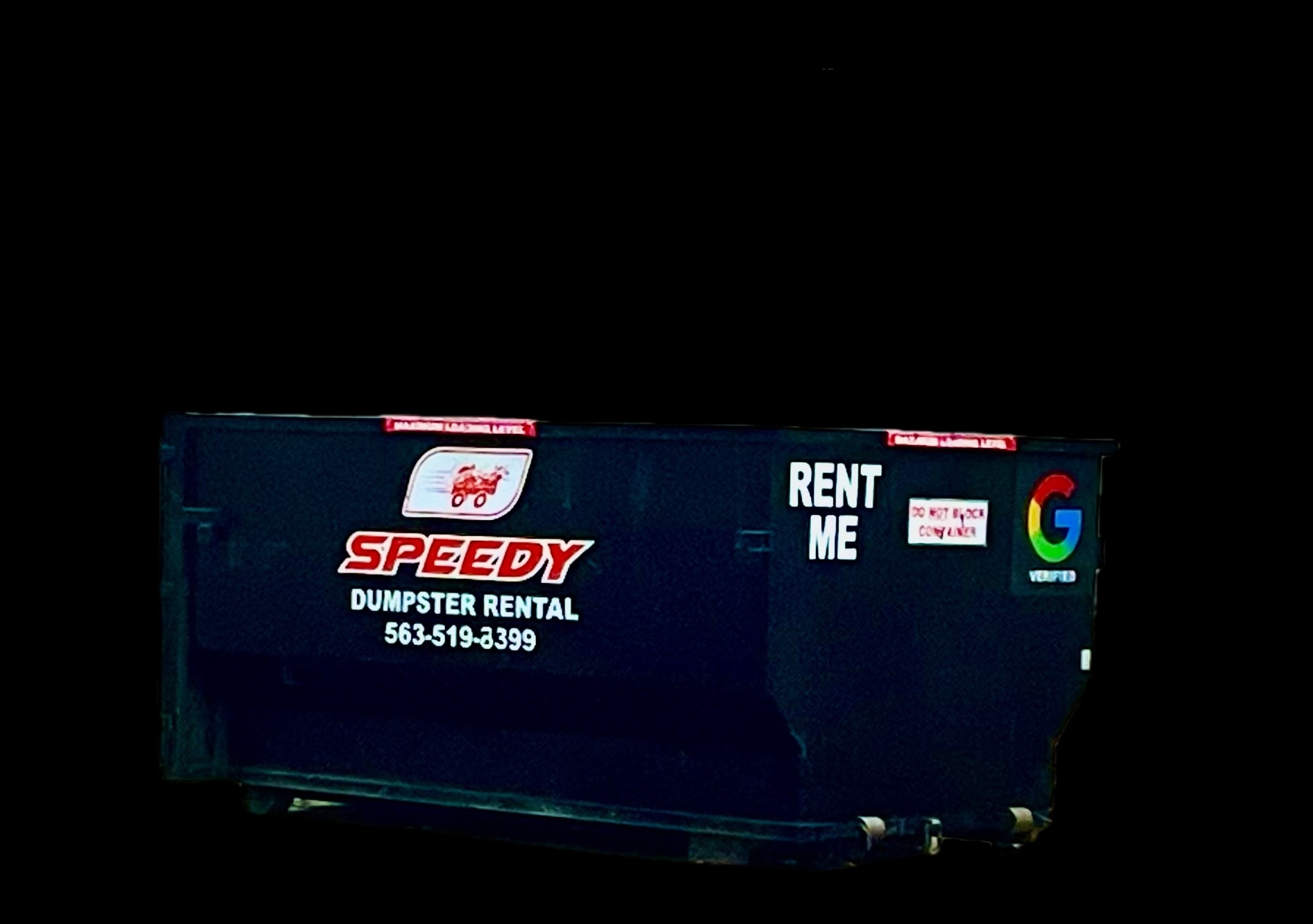 Speedy dumpster rental service