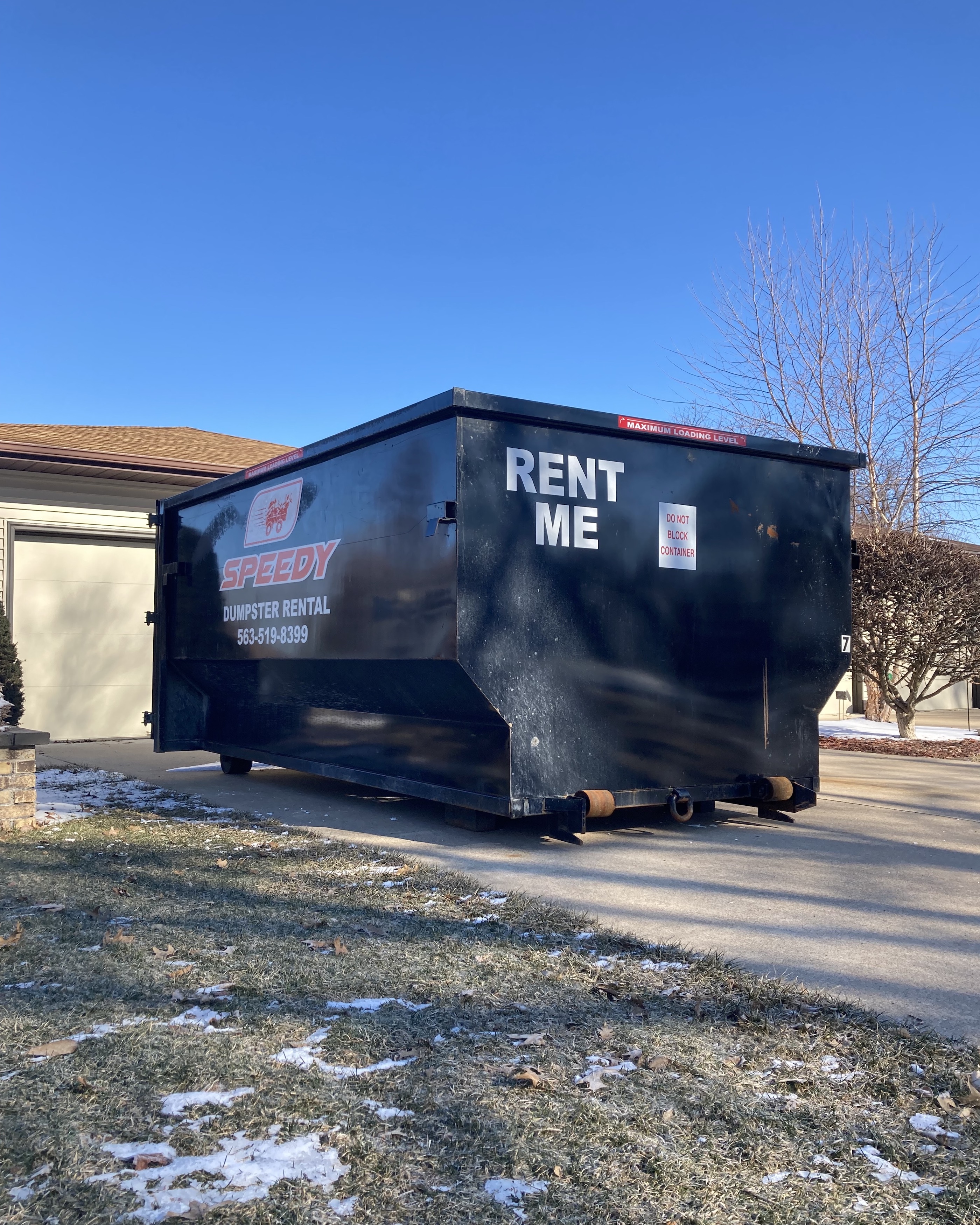 Speedy dumpster rental service 