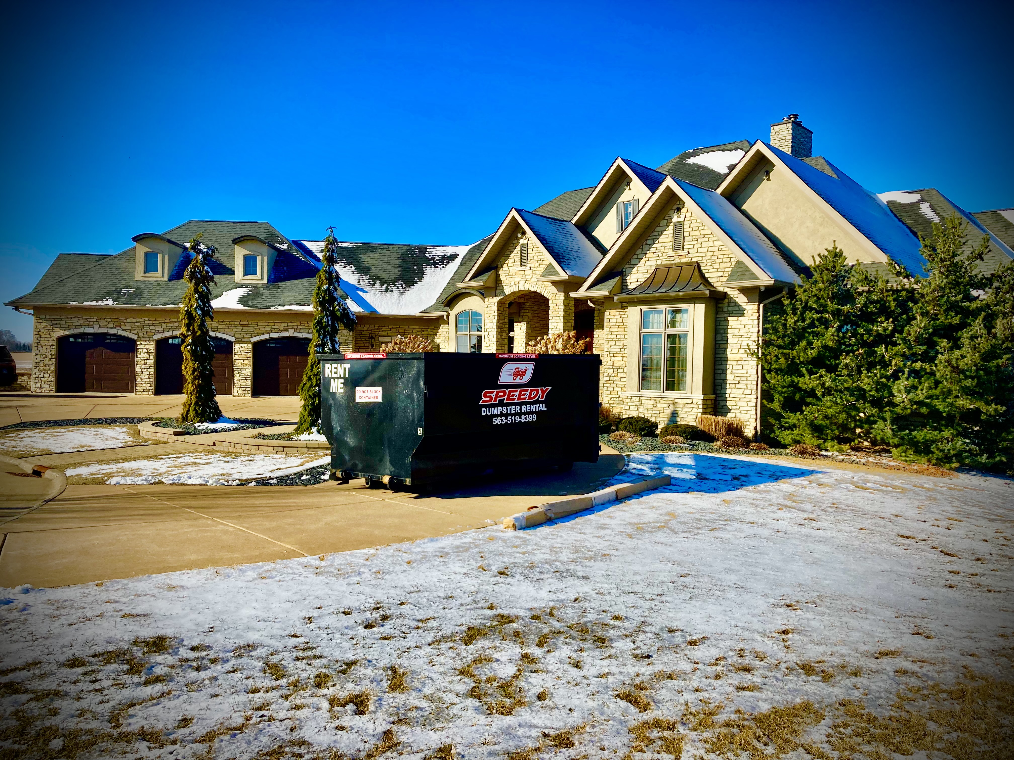 Speedy dumpster rental service 