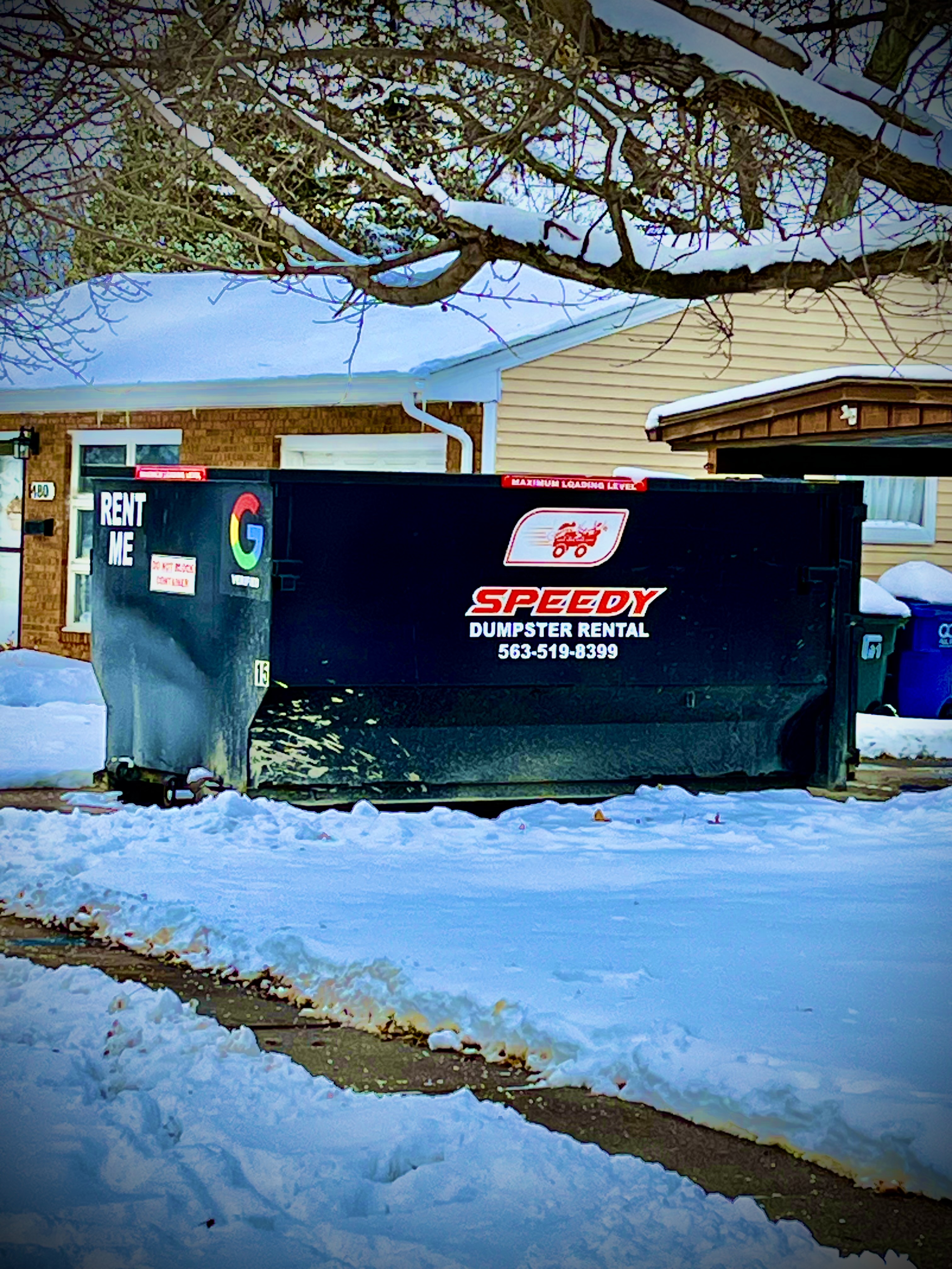 Speedy Dumpster Rentals on the Move After Snowstorm