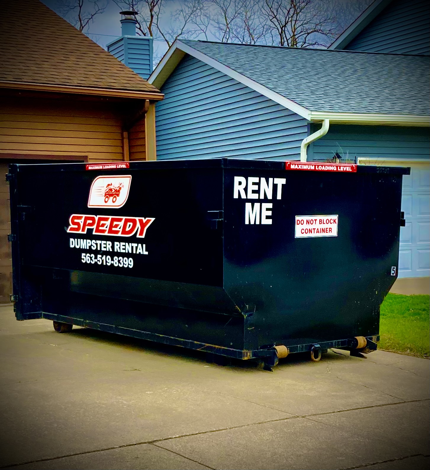 Speedy dumpster rental service 