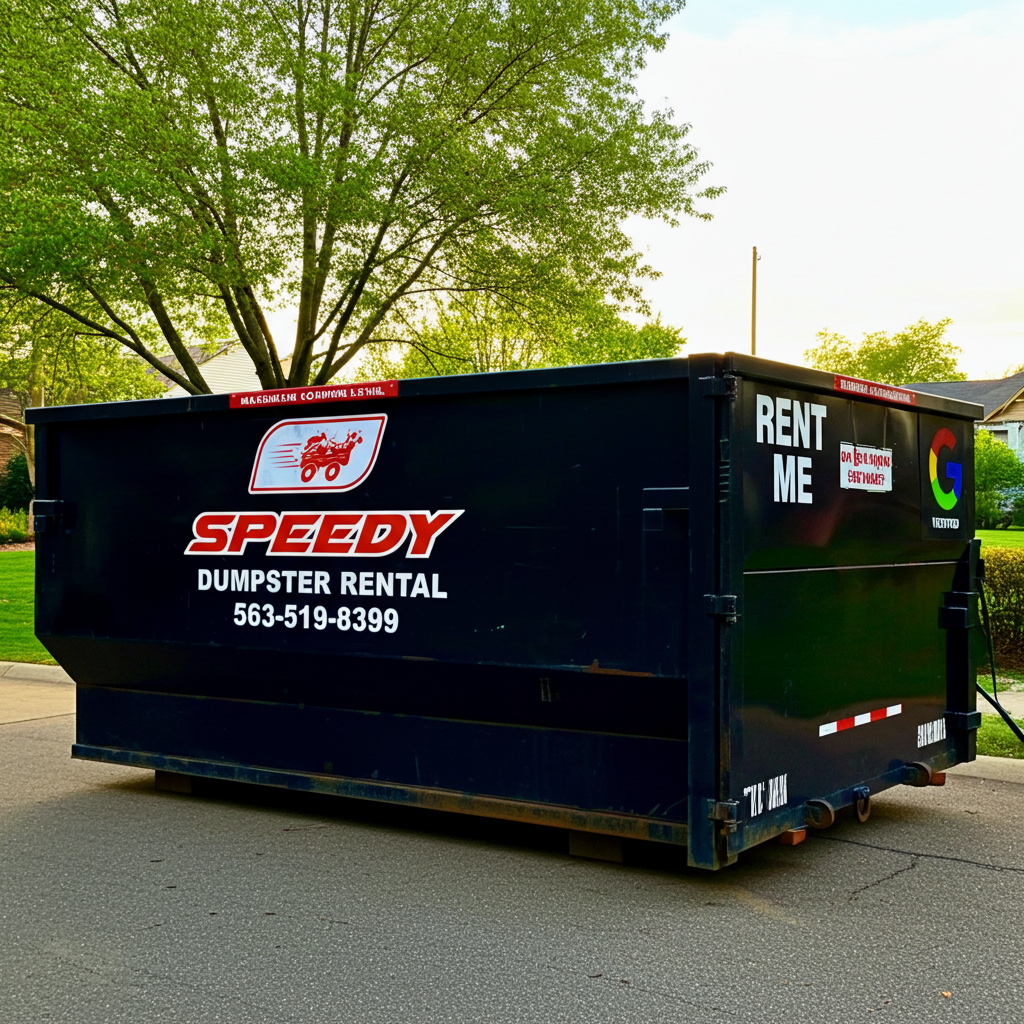 Speedy dumpster rental service