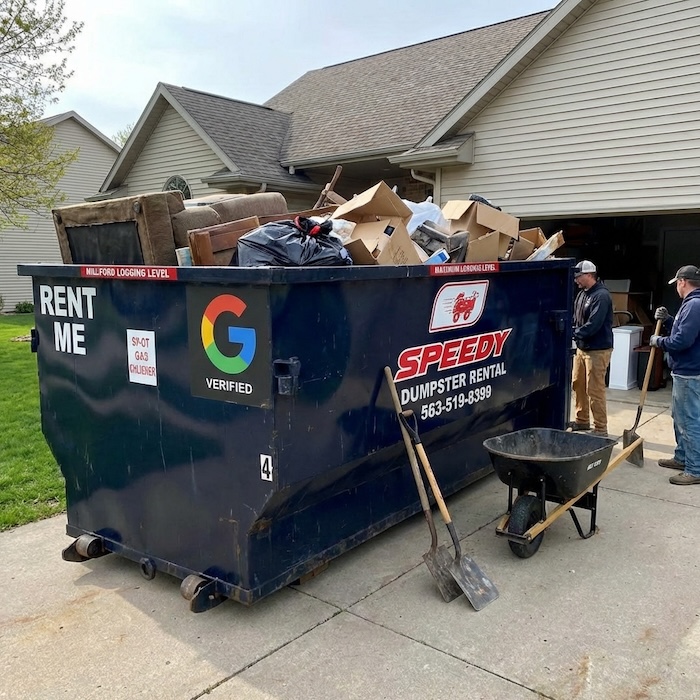 Speedy dumpster rental service 