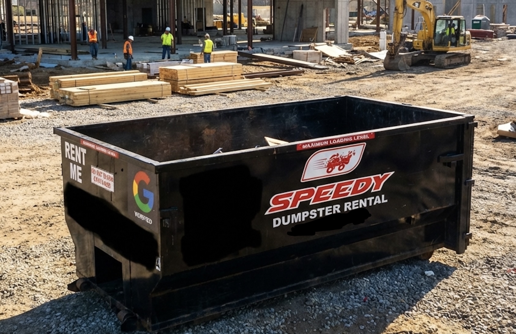 Speedy dumpster rental service