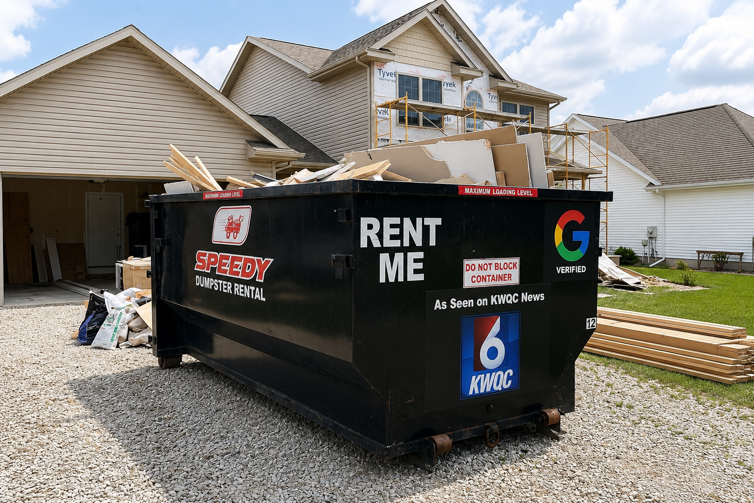 Speedy dumpster rental service 