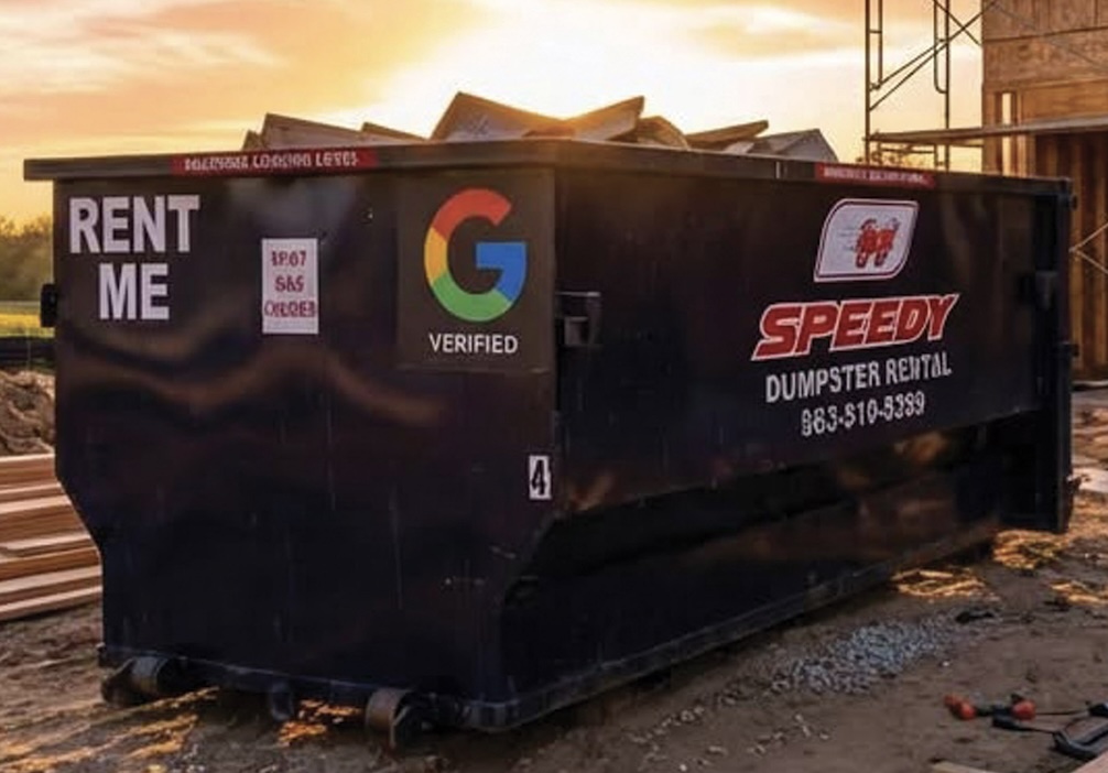 Speedy dumpster rental service
