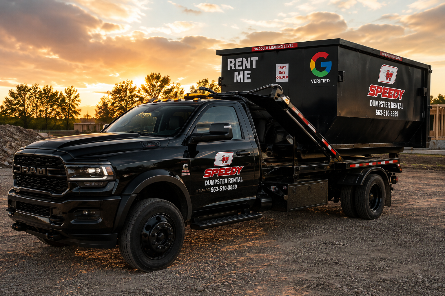 Speedy dumpster rental service