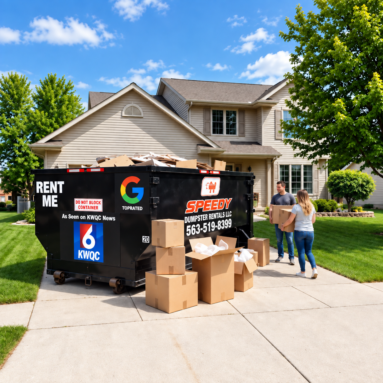 Speedy dumpster rental service 