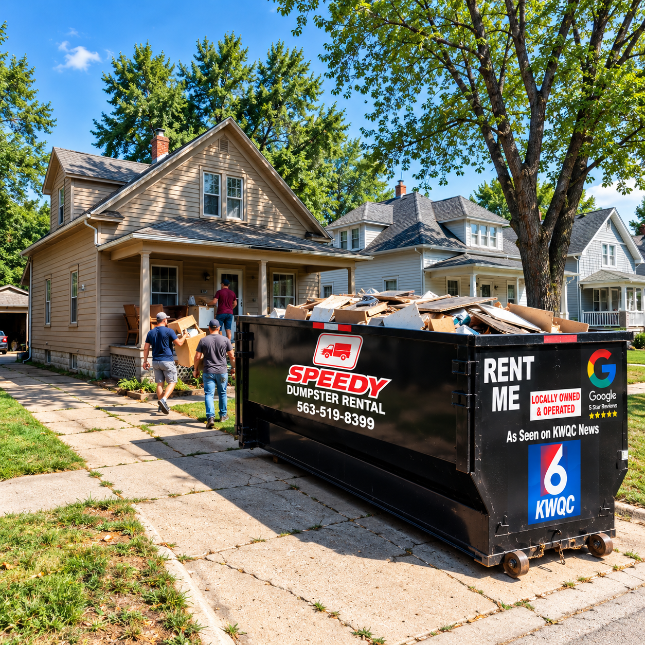 Speedy dumpster rental service