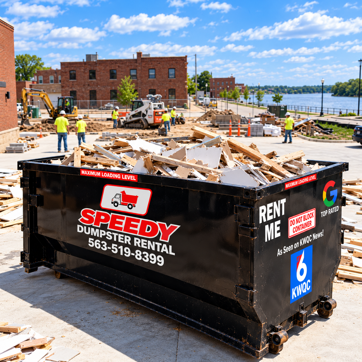 Speedy dumpster rental service