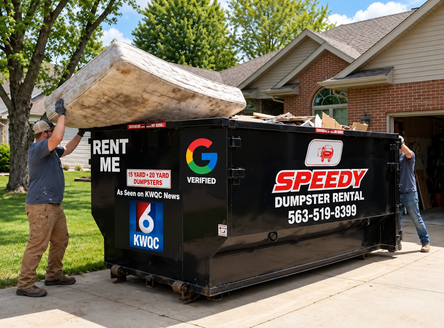 Speedy dumpster rental service