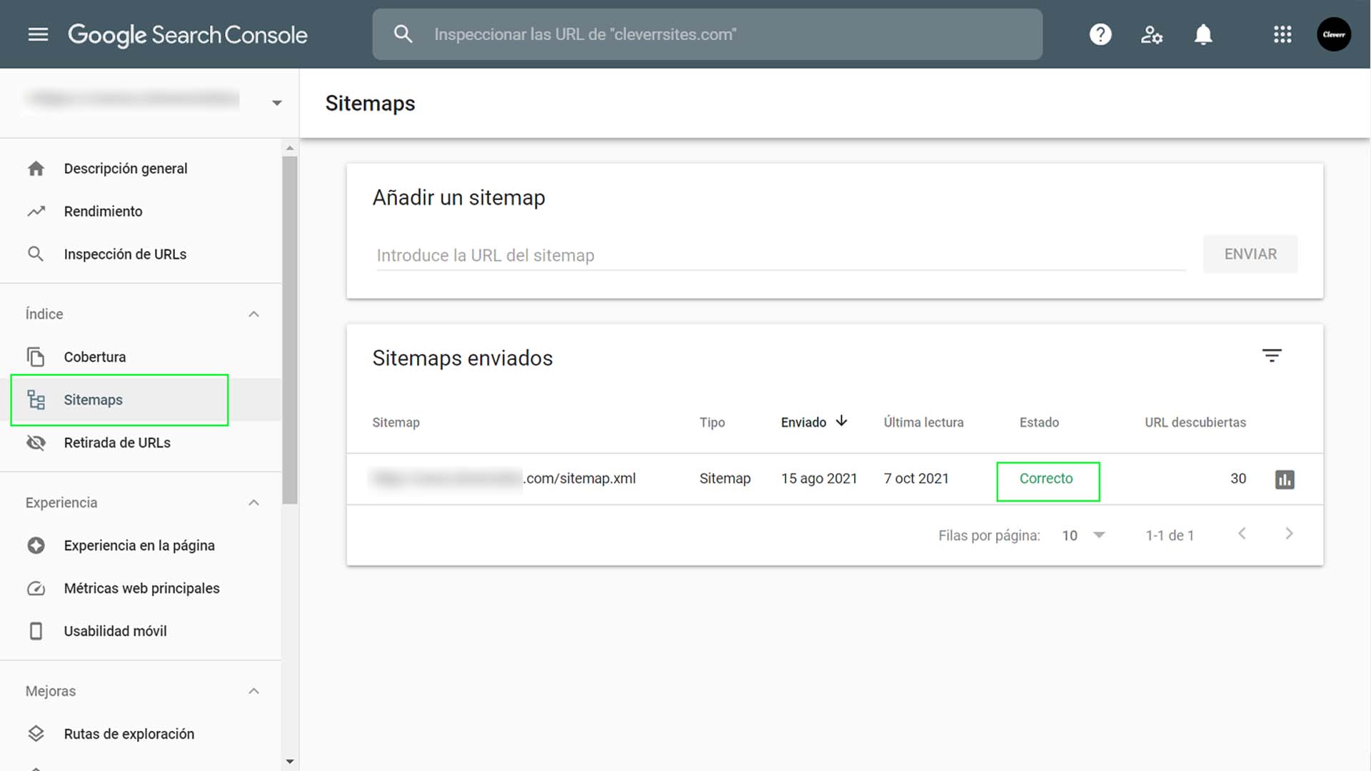 Introduciendo el Sitemap URL a Google Search Console