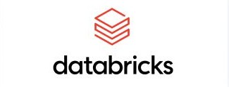 Databricks logo with three red stacked parallelograms above the word databricks.
