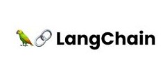 LangChain logo with a green bird and chain link icon next to the text LangChain.