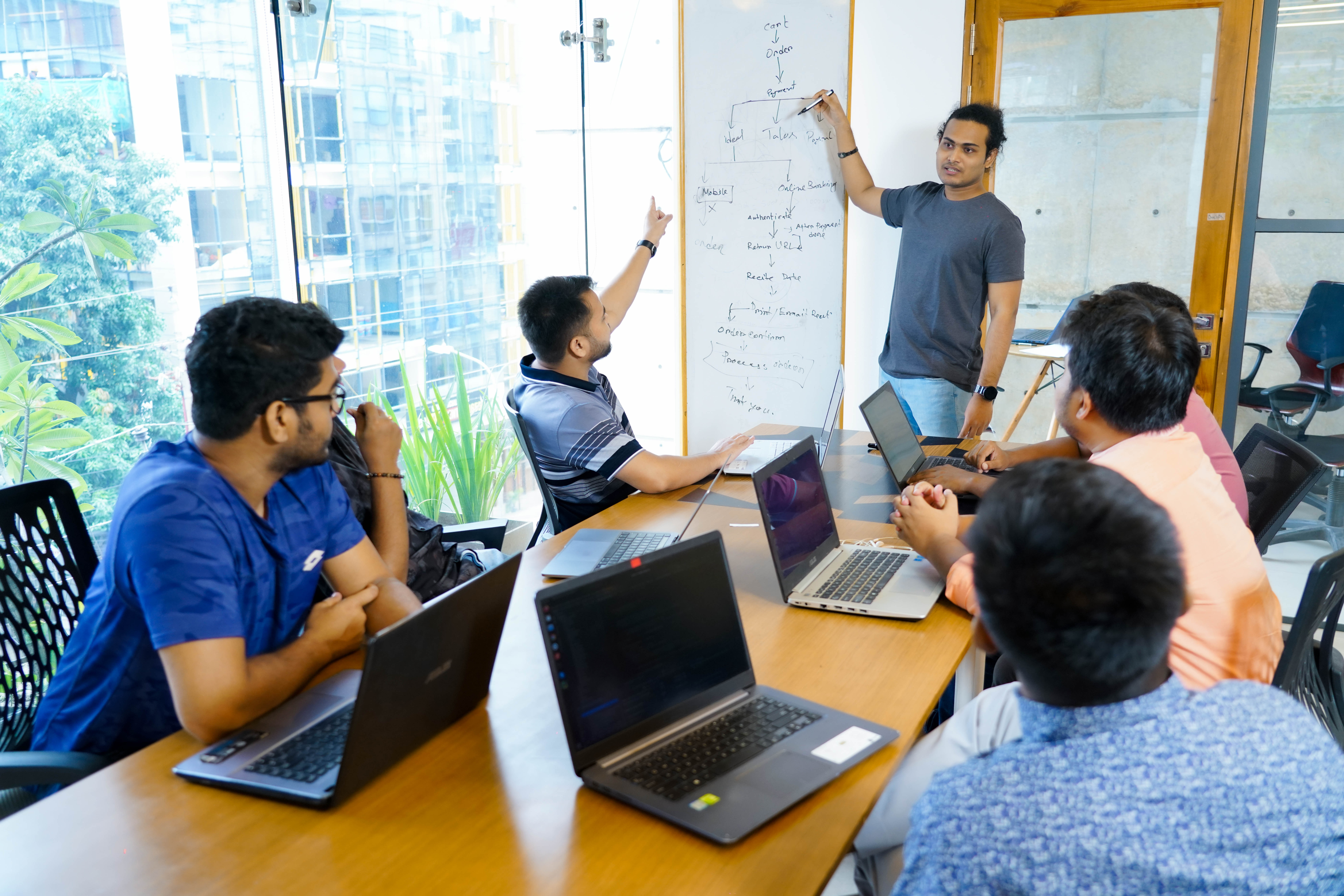 Binate team at the office