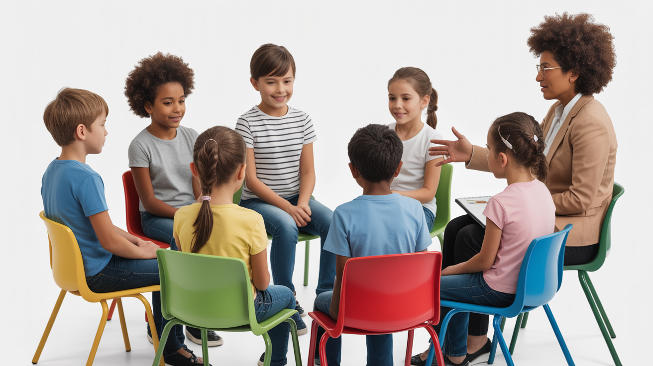 Child participating in group-based developmental learning activity relevant to Medicaid-covered ABA support in Colorado