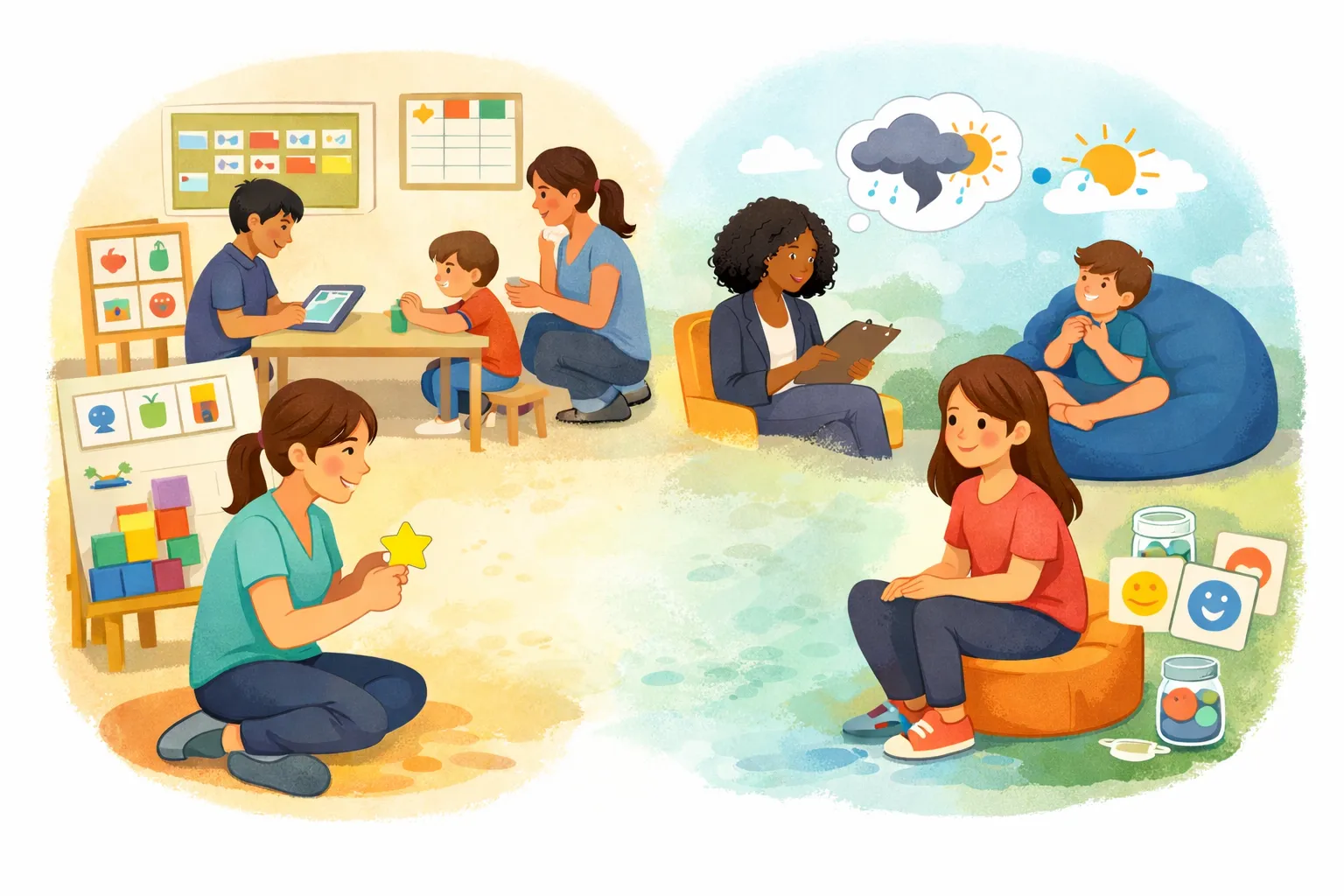 Children Participating in Educational and Therapeutic Activities