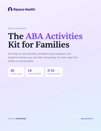 Cover of the The ABA Activities Kit for Families
