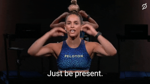 Jess Sims instructing to just be present.