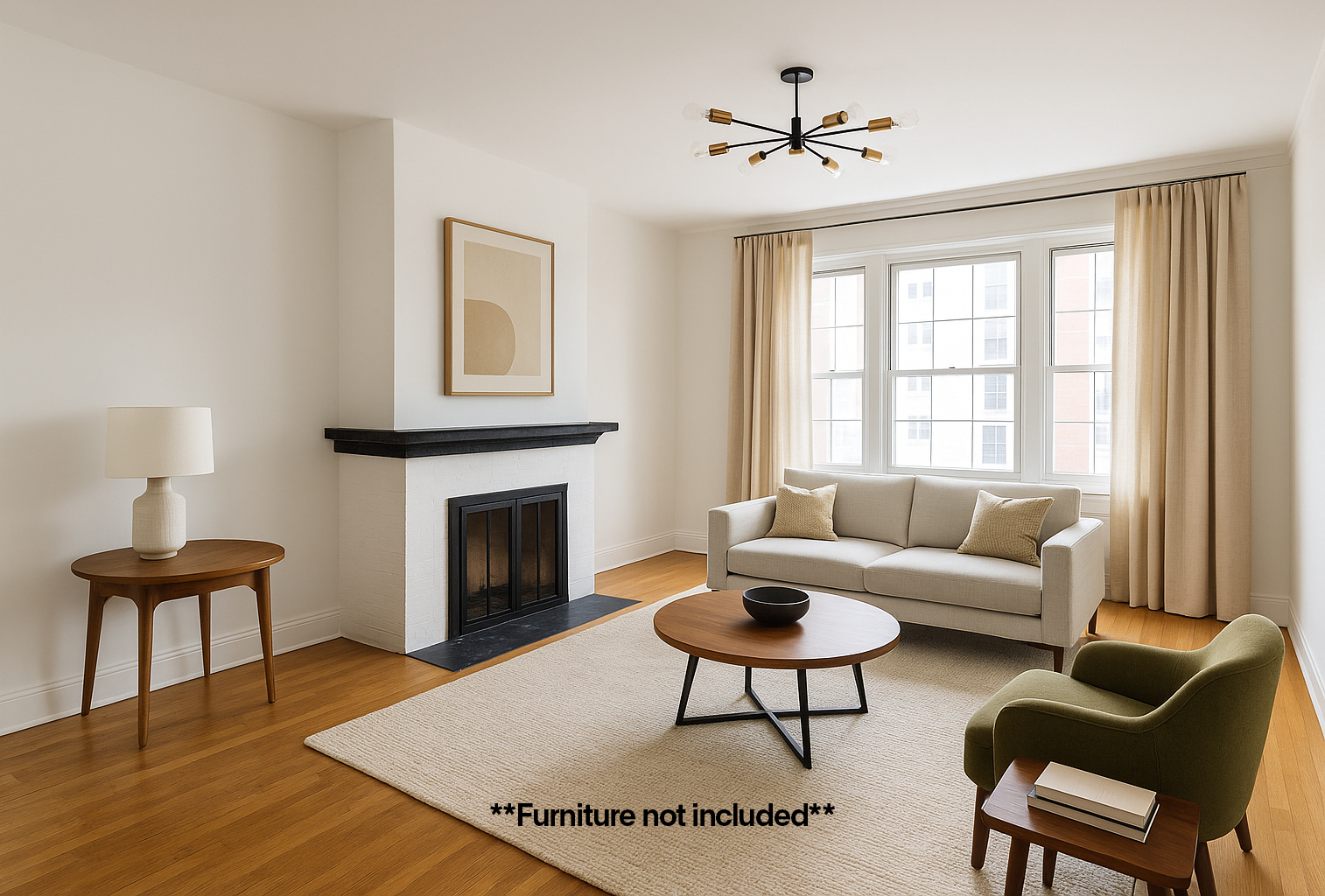 Fully Furnished 3 Bedroom Apartment Downtown