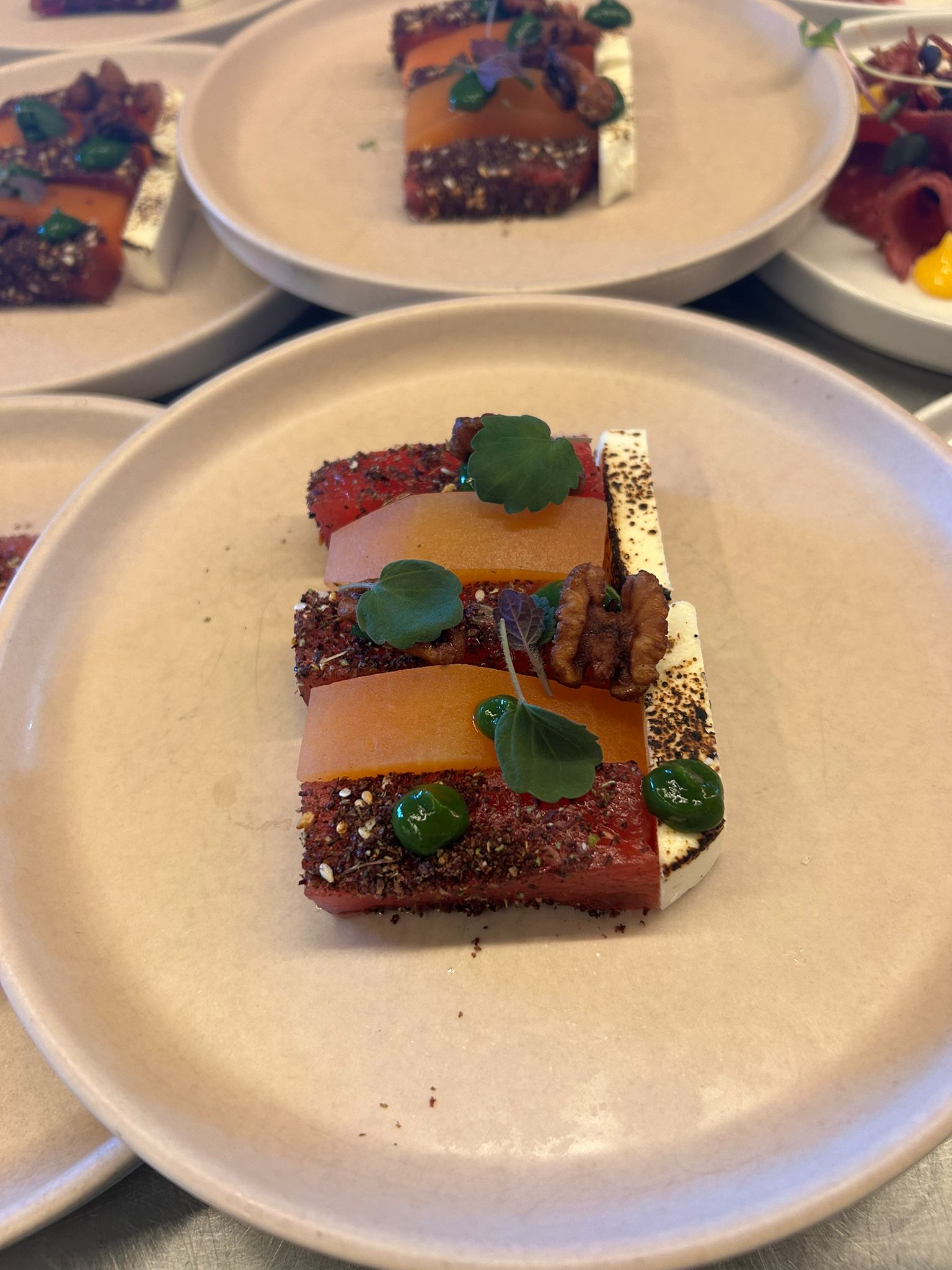 Meloen – feta – walnoot – munt