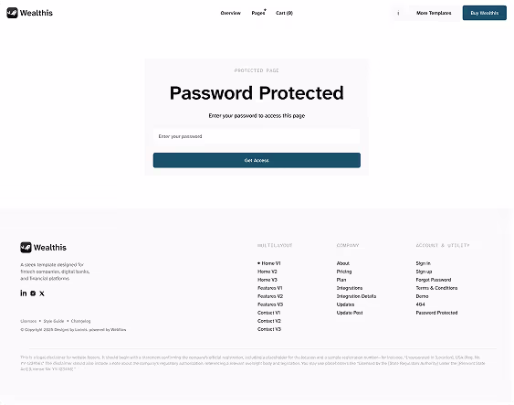 Password Protected Page Preview