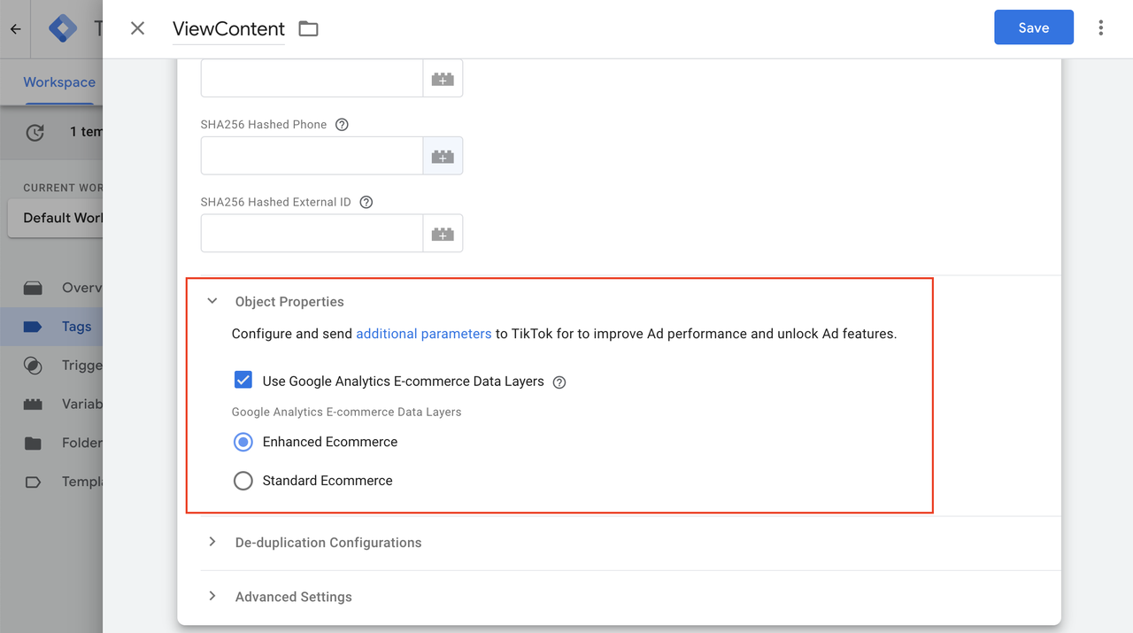 Google Tag Manager - Enhanced Ecommerce